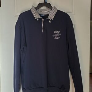 Navy Long Sleeve Polo Shirt